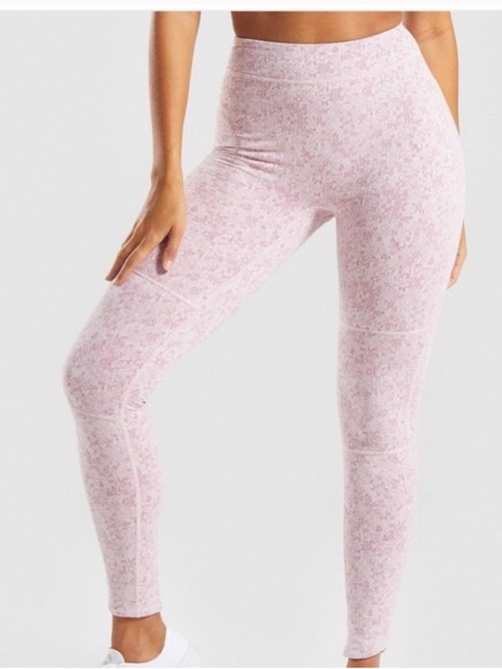 Gymshark Pink Floral High-Rise Leggings